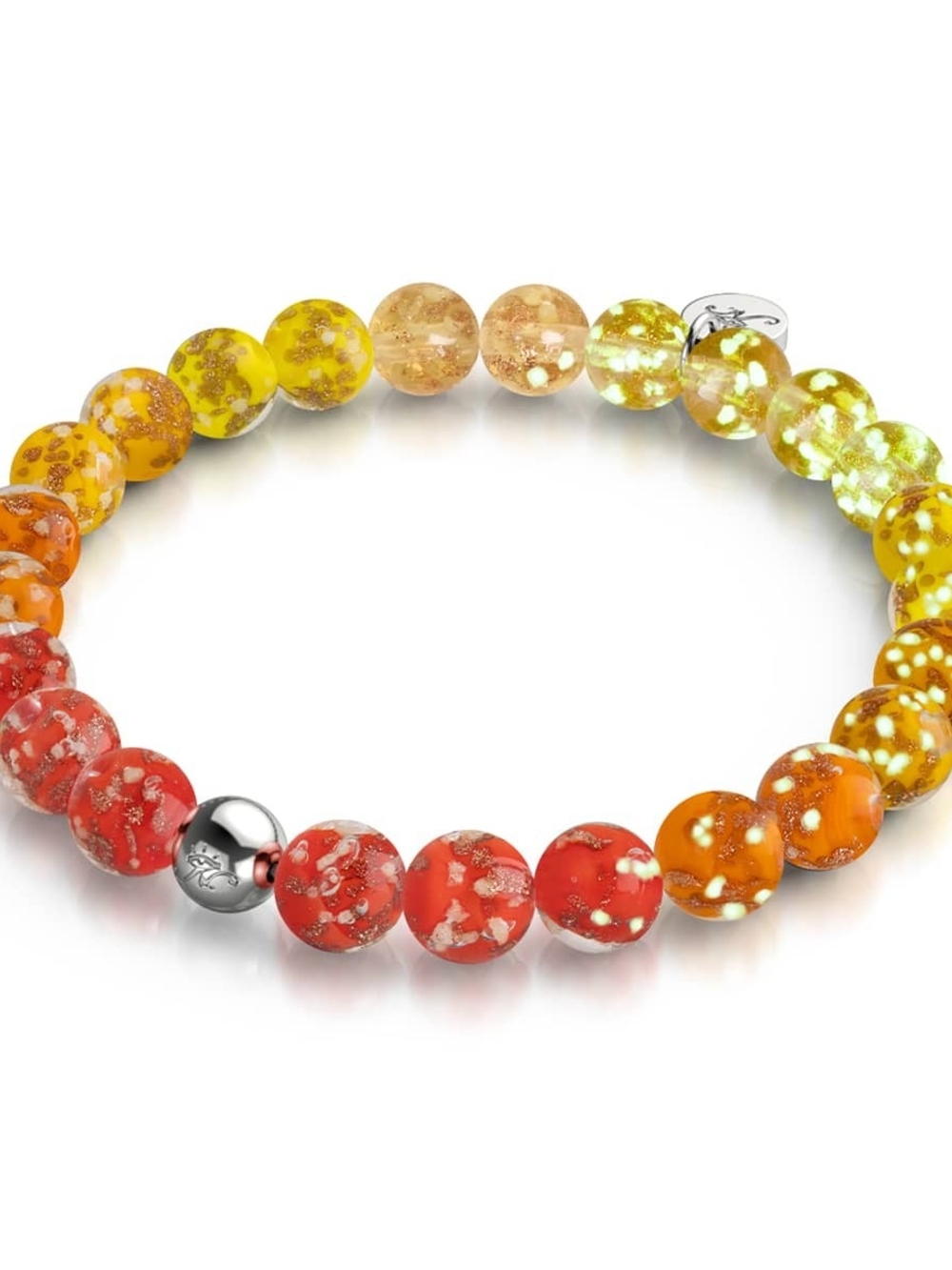🆕️ NOGU Harvest Ombre .925 Sterling Silver Firefly Glass Bracelet